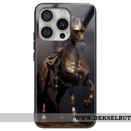 Deksel iPhone 16 Pro Max Maskert Hest Herdet Glass