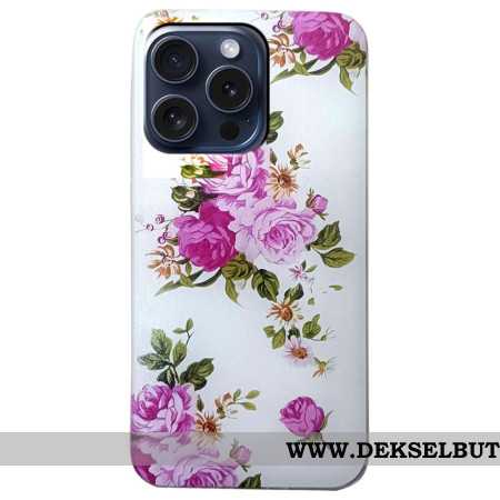 Deksel iPhone 16 Pro Max Mobildeksel Rosa Blomster