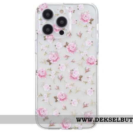 Deksel iPhone 16 Pro Max Mobildeksel Rosa Blomstermønster