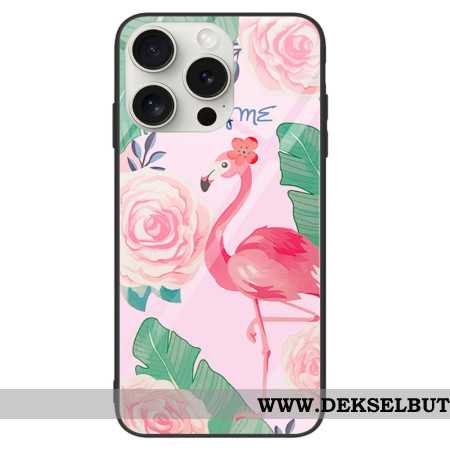 Deksel iPhone 16 Pro Mobildeksel Flamingo Herdet Glass