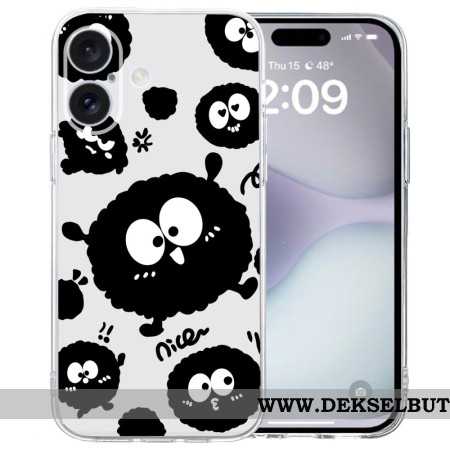 Deksel iPhone 16 Transparent Edge Black Brikette