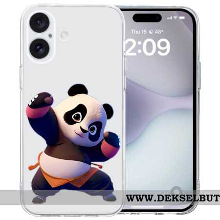 Deksel iPhone 16 Transparent Panda Edge