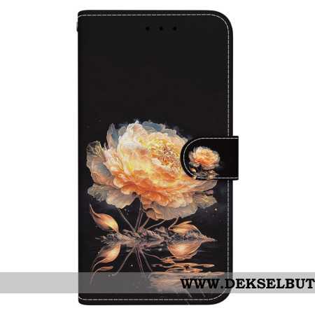 Folio Deksel Oppo Reno 11f 5g Gylden Peon Med Stropp