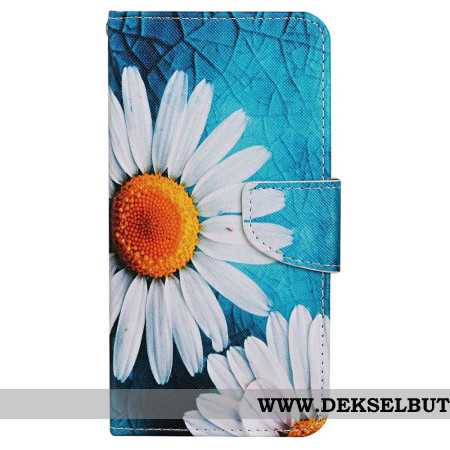 Folio Deksel Samsung Galaxy A15 5g Stor Stroppkrysantemum