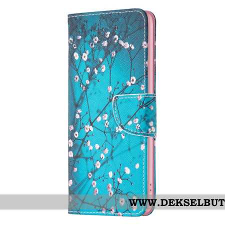 Folio Deksel Samsung Galaxy A15 Plommeblomst Beskyttelse Deksel