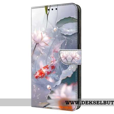 Folio Deksel Samsung Galaxy A16 5g Blomster Og Fisk Beskyttelse Deksel