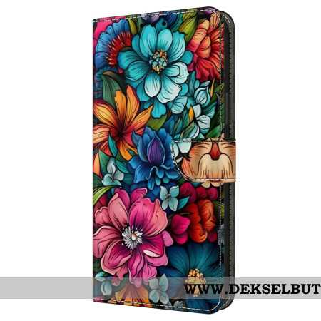 Folio Deksel Samsung Galaxy A16 5g Blomstermønster Beskyttelse Deksel