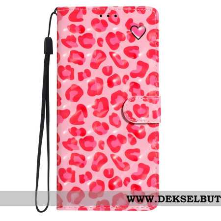 Folio Deksel Samsung Galaxy A16 5g Rosa Leopard Beskyttelse Deksel