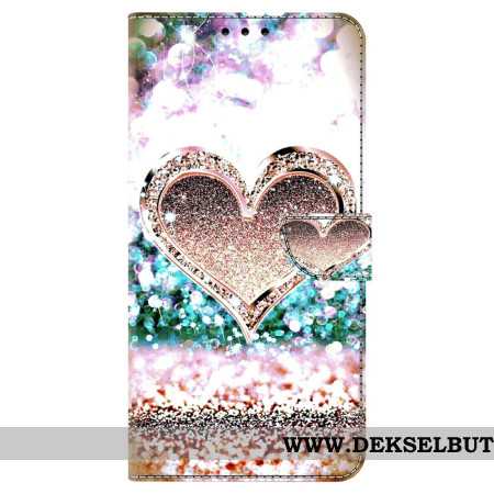 Folio Deksel Samsung Galaxy A55 5g Rosa Diamanthjerte