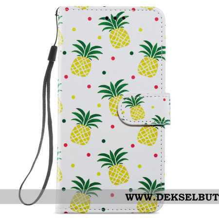 Folio Deksel Samsung Galaxy S24 5g Ananas Med Stropp