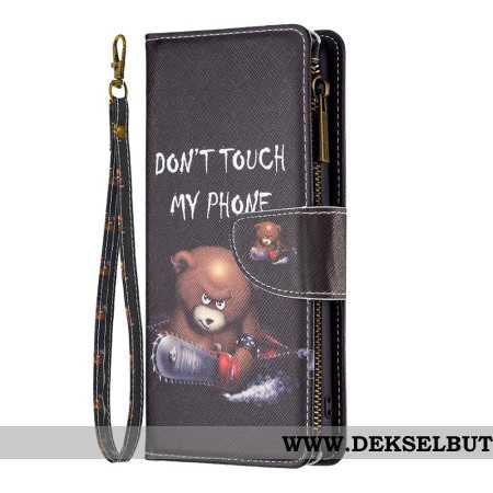 Folio Deksel Samsung Galaxy S24 5g Dangerous Bear Lommebok Med Stropp