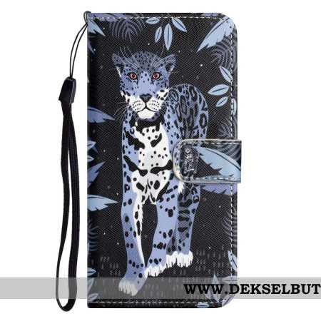 Folio Deksel Samsung Galaxy S24 5g Leopardstropp Beskyttelse Deksel