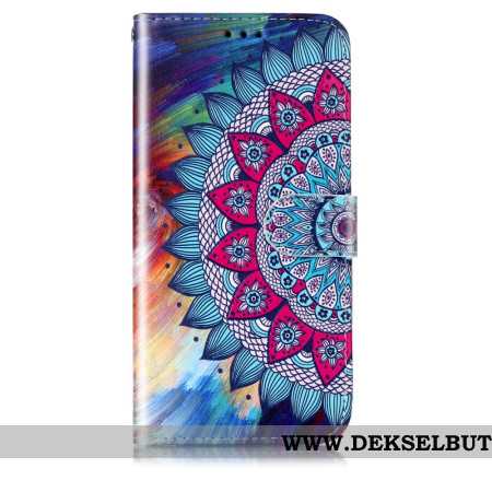 Folio Deksel Samsung Galaxy S24 5g Mandala Stroppmønster