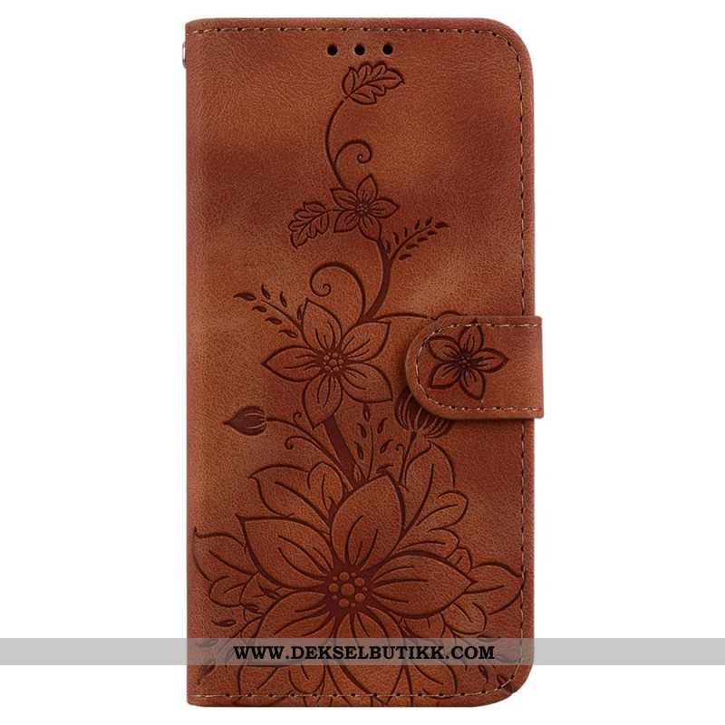 Folio Deksel Samsung Galaxy S24 5g Stropp Floral