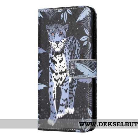 Folio Deksel Samsung Galaxy S24 Fe Leopard Med Stropp