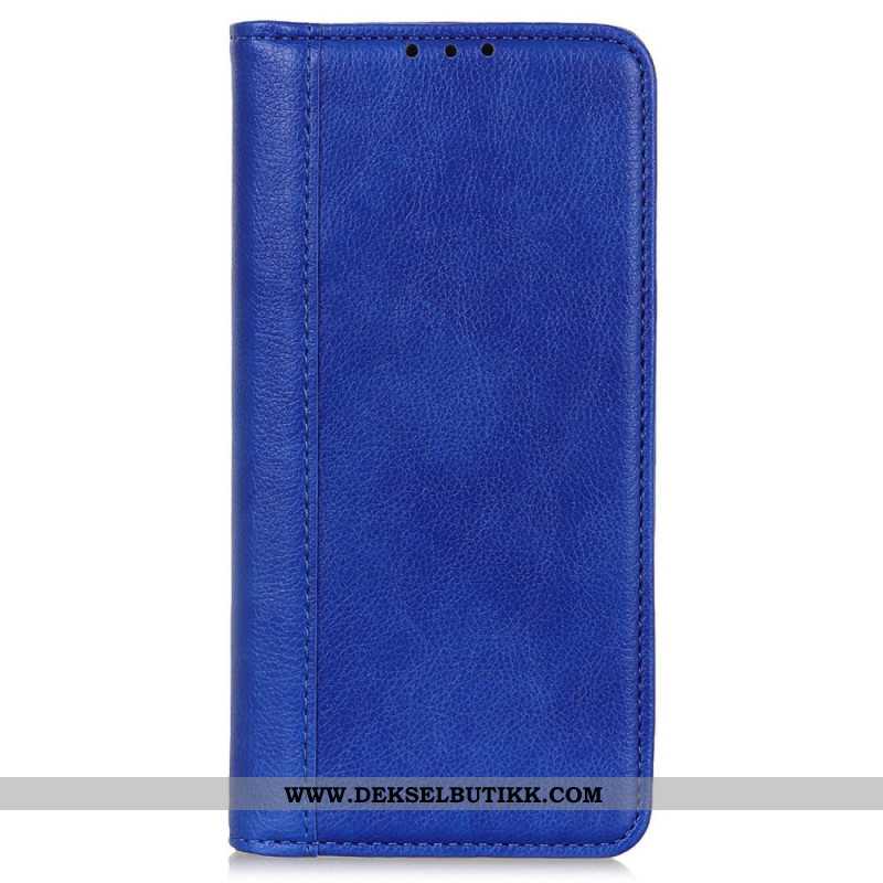 Folio Deksel Samsung Galaxy S24 Fe Litchi Texture Split Leather