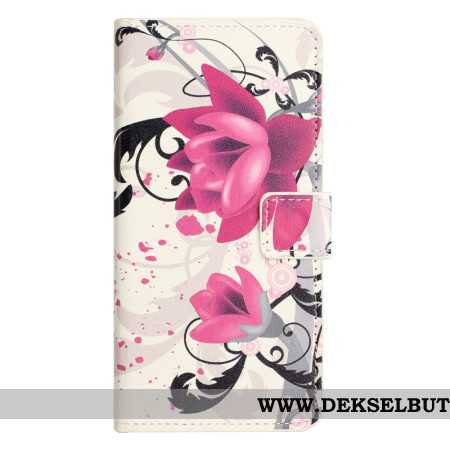 Folio Deksel Samsung Galaxy S24 Plus 5g Tropiske Blomster