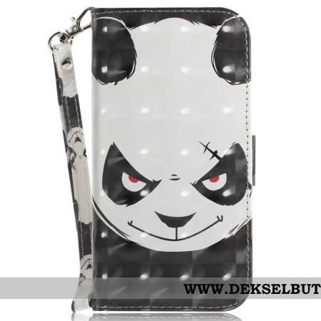 Folio Deksel Samsung Galaxy S24 Ultra 5g Sint Panda Med Stropp Beskyttelse Deksel