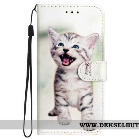 Folio Deksel Samsung Galaxy S24 Ultra 5g Thong Cat Beskyttelse Deksel