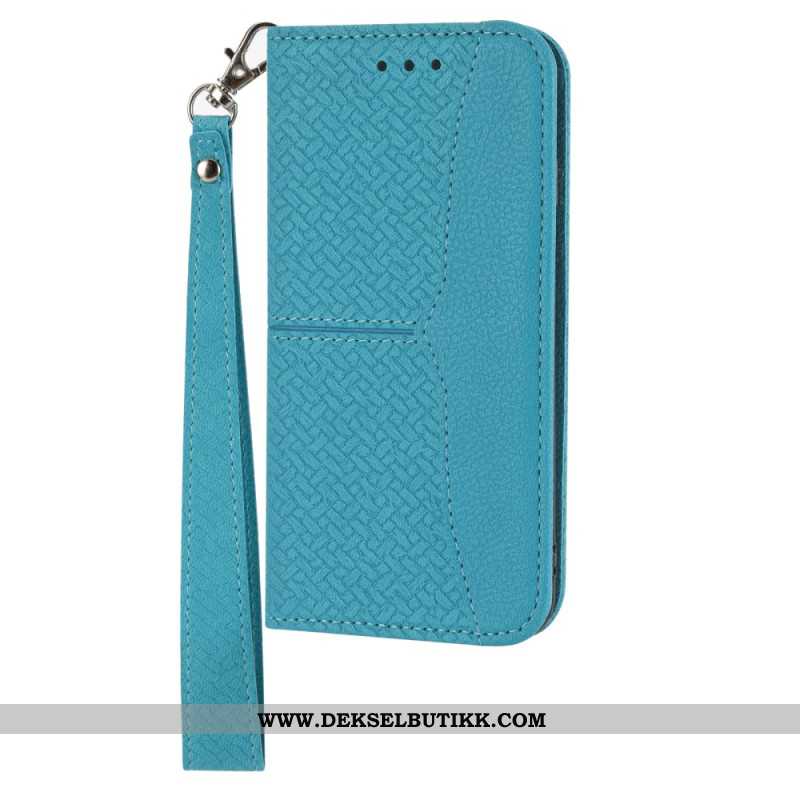 Folio Deksel Til Samsung Galaxy A15 Strappy Woven Design