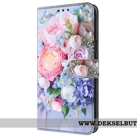 Folio Deksel Til Samsung Galaxy A55 5g Fargerike Blomster