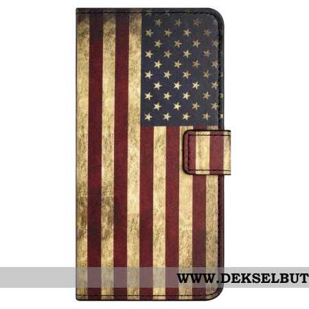 Folio Deksel Til Samsung Galaxy S24 Fe Vintage Amerikansk Flagg