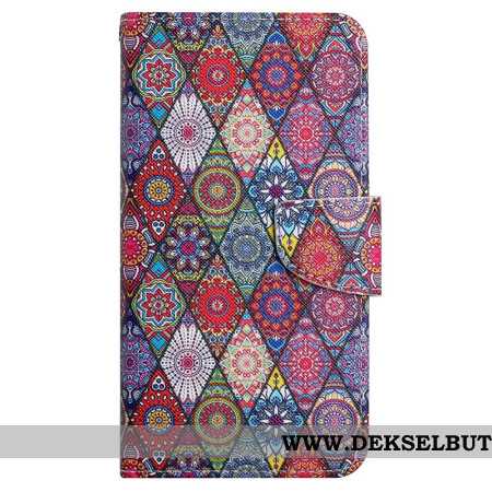 Folio Deksel Til Samsung Galaxy S24 Plus 5g Lanyard Kaleidoscope