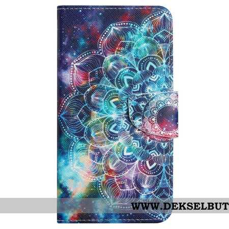 Folio Deksel Xiaomi Redmi Note 13 4g Stjernehimmel Og Lanyard Mandala Beskyttelse Deksel