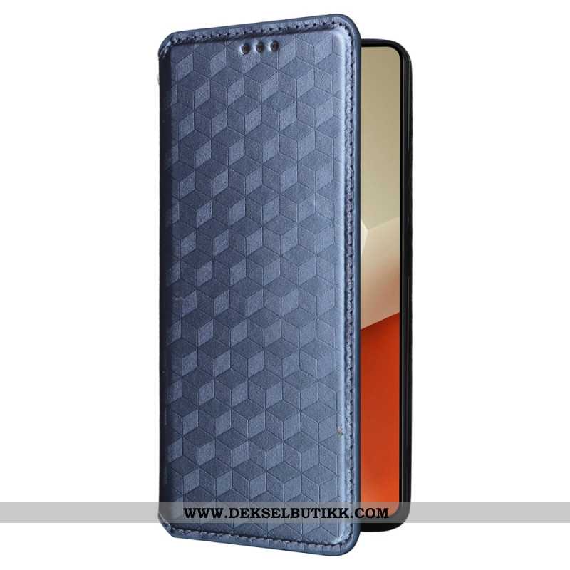 Folio Deksel Xiaomi Redmi Note 13 5g 3d-kuber Beskyttelse Deksel