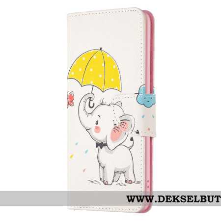 Folio Deksel Xiaomi Redmi Note 13 5g Paraply Og Elefant