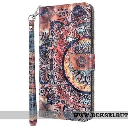 Folio Deksel Xiaomi Redmi Note 13 Pro Plus 5g Fargerik Mandala Med Stropp