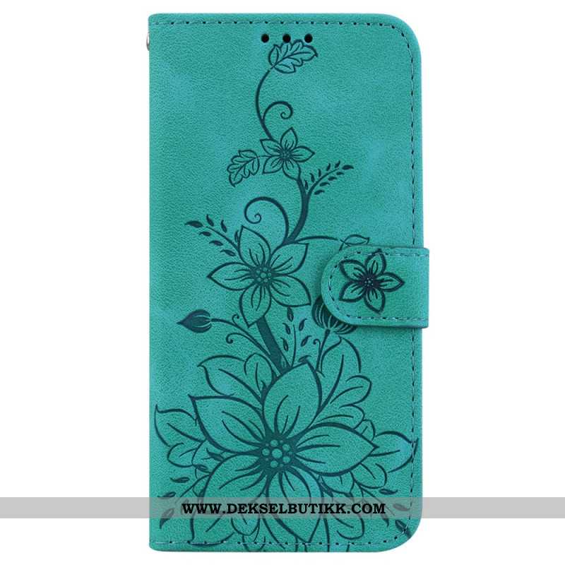 Folio Deksel iPhone 16 Plus Blomster