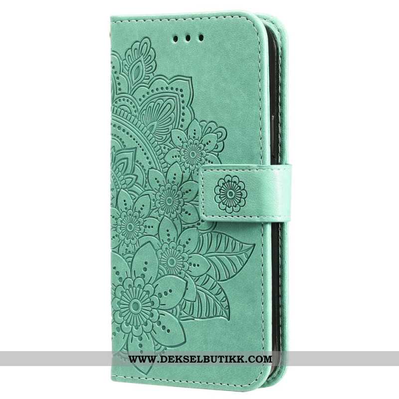 Folio Deksel iPhone 16 Plus Mandala Trykk