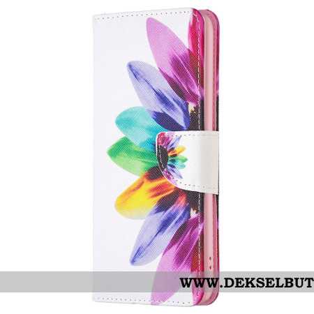 Lærdeksel Folio Deksel Oppo A98 5g Mobildeksel Akvarellblomst