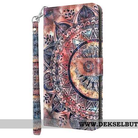 Lærdeksel Folio Deksel Samsung Galaxy A16 5g Fargerik Mandala Med Stropp