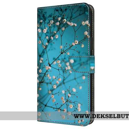 Lærdeksel Folio Deksel Samsung Galaxy A16 5g Mobildeksel Blomstrende Grener