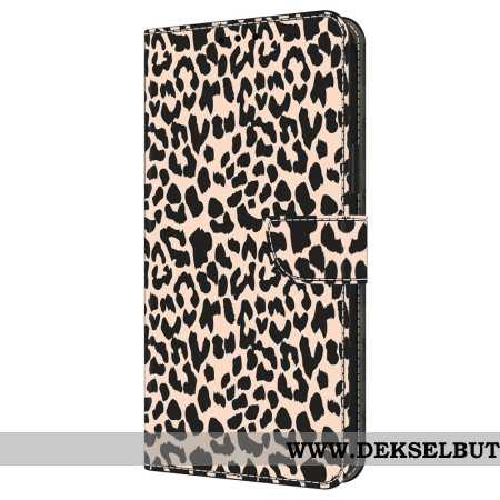 Lærdeksel Folio Deksel Samsung Galaxy A16 5g Mobildeksel Leopardmønster