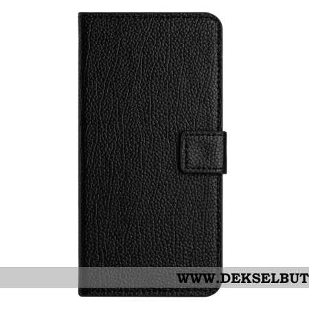 Lærdeksel Folio Deksel Samsung Galaxy A16 5g Mobildeksel Litchi Leather Effect