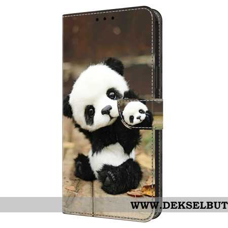 Lærdeksel Folio Deksel Samsung Galaxy A16 5g Panda