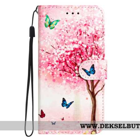 Lærdeksel Folio Deksel Xiaomi 14t Mobildeksel Kirsebærblomst