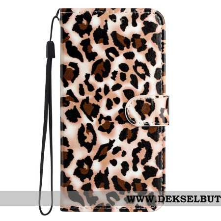 Lærdeksel Folio Deksel Xiaomi 14t Mobildeksel Leopardtrykk